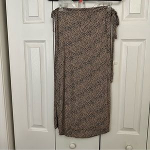 Cheetah print wrap skirt